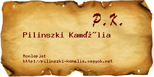 Pilinszki Kamélia névjegykártya